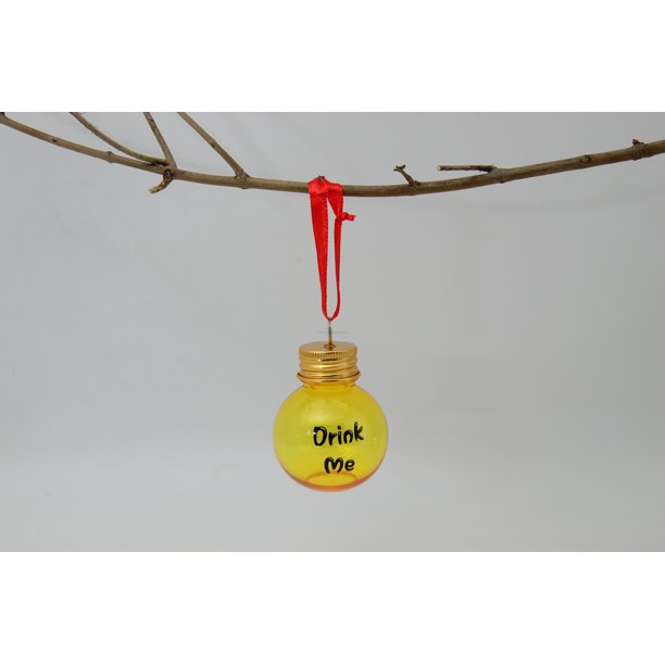 Adorno de alcohol, bébeme bolas, adorno decorativo, bola de bebida, adorno de bebida de plástico de 8 cm, adorno de árbol de Navidad