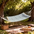 thumbnail image 3 of Modern Portable Hammock for Outside, Camping Hammock with Stable Anti-Tipping Structure, Hand-Woven Durable Ropes, Rope Hammock for Backyards, Beaches, Poolsides, Parks, Campsites, Navy Blue, Blue St, 3 of 10