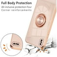 thumbnail image 2 of Electroplated Magnetic Ring Holder Case for iPhone X iPhone Xs, 360 Degree with Rotation Metal Finger Ring Holder Magnet Car Holder Soft Silicone Shockproof Cover for iPhone X/XS - Light Pink, 2 of 13