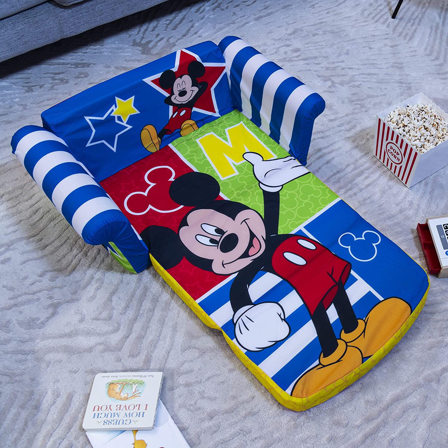 My Aashis Fold-able Baby Kids Micky Mouse Designed Sofa
