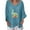 Blue, variant on fartey Cotton Linen Tshirt for Women Loose Comfy V Neck 3/4 Sleeve Blouses Casual Lovely Easter Bunny Graphic Gifts Tops