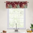 thumbnail image 2 of Fashnice Rod Pocket Cafe Tier Christmas Kitchen Valance Scarf Xmas Short Window Curtain Thermal Insulated Half Window Drapes Slot Top Curtain Panel Style-A 2pc-Tier Curtain: W:52''x H:45'', 2 of 6