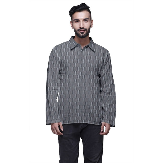 Atasi Printed Button Placket Traditional Kurta For Men Short Kurta Shirt For Boy