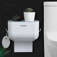 thumbnail image 3 of Tissue Box Thickened Durable Box Waterproof Plastic Toilet Holder for Tampons Pads Feminine Products  Blue, 3 of 8