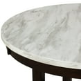 thumbnail image 3 of Kate 42 Inch Round Counter Table with Faux Marble, White and Black, 3 of 5