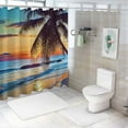 thumbnail image 7 of BCIIG Palm Tree Beach Sunset Bathroom Decor Set Polyester Fabric Fashion Shower Curtain with Hooks 36"x72, 7 of 7
