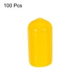 thumbnail image 3 of Unique Bargains 100pcs 10mm Rubber End Caps Cover PVC Vinyl Screw Thread Protector Round Wire Shelf Caps Yellow, 3 of 5