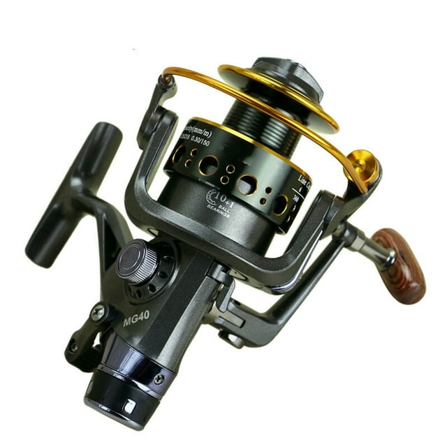 Moulinet de Pêche à la Carpe 8-16kg pour Pêche, Cadre Squelettique en Aluminium Rigide