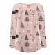 thumbnail image 4 of Camisas Navideñas Para Mujer, Camisetas de Manga Larga, Jersey Con Estampado Navideño Informal, Blusa Con Botones de Cuello Redondo Odeerbi ODB202380, 4 of 6