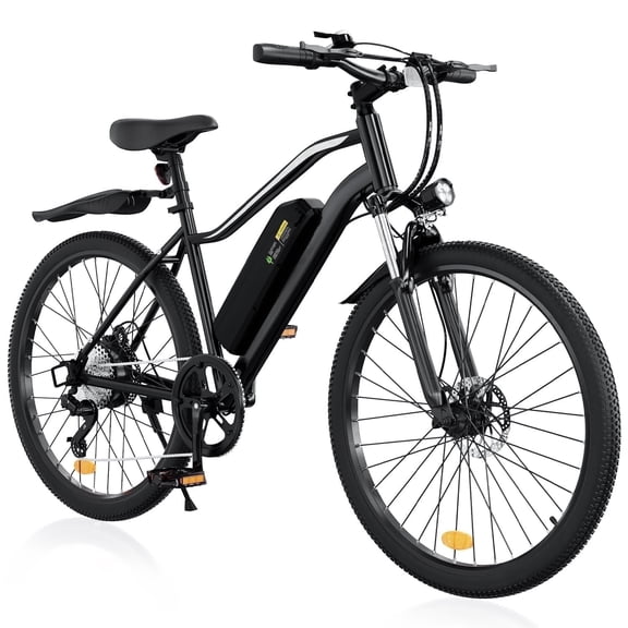iSinwheel 750W Peak Electric Bike Adult,26" Mountain Bicycle Professional,Front Dual Shock Absorption Ebike,Up 20MPH,55 Miles,35 Speed,42V 13AH Removable Battery,Black