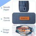 thumbnail image 4 of Estuche para lápices de gran capacidad, estuche para lápices de lona con cremallera, organizador de papelería Namotu CPB-US-XD101-3, 4 of 5