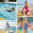 thumbnail image 5 of Girls One-Piece Block Color Bathing Suit Crisscross Back Swimwear Sleeveless Swimsuit Size 13-14 Years, 5 of 9