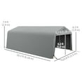 thumbnail image 3 of Outsunny 11' x 20' Portable Garage Carport with Ventilation Windows, Grey, 3 of 10