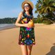 thumbnail image 3 of Easygdp Mexican Flower Traditional1 para Vestido Transpirable de Mujer, Vestido Suelto de Manga Corta con Pliegues y Bolsillos para el Verano, 3 of 7