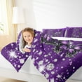 thumbnail image 4 of Manfei Dreamy Purple Butterfly Full Size Comforter Sets,Bling Print Bedding Comforter Set,Fashion Diamond Bedding Sets For Girls,Super Cozy Room Decor,3-Piece, 4 of 8