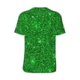 thumbnail image 3 of Balery Green Glitter Baseball Jersey for Men Casual Button Down Shirts Short Sleeve Active Team Sports Uniform-4X-Large, 3 of 9