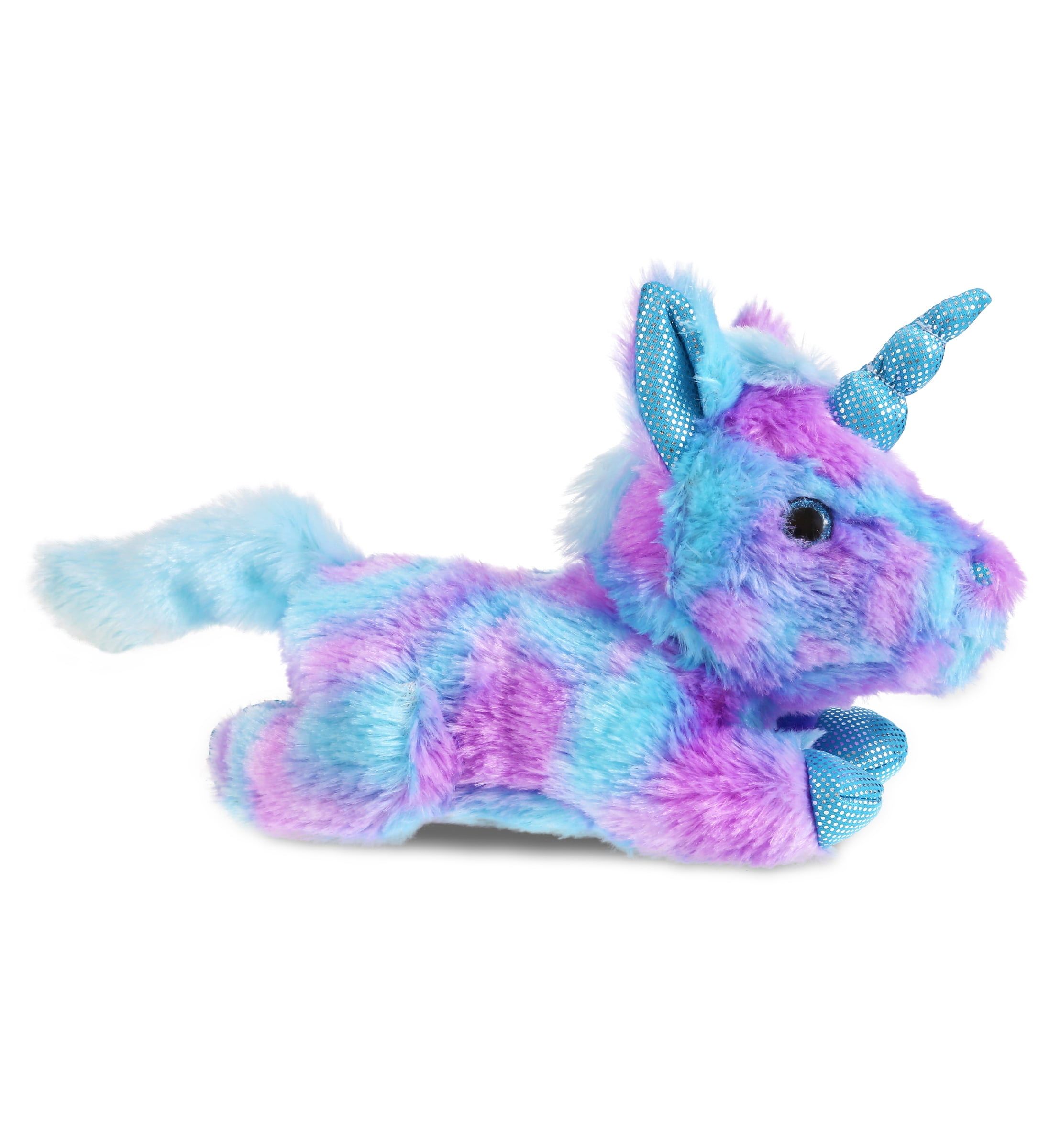 DolliBu Plush Friday Blue Unicorn Stuffed Animal - Soft Huggable Lying Unicorn, Playtime Plush Toy, Cute Animal Cuddle Gifts, Cotton Candy Plush Doll Animal Toy for Kids & Adults - 10.5 Inches