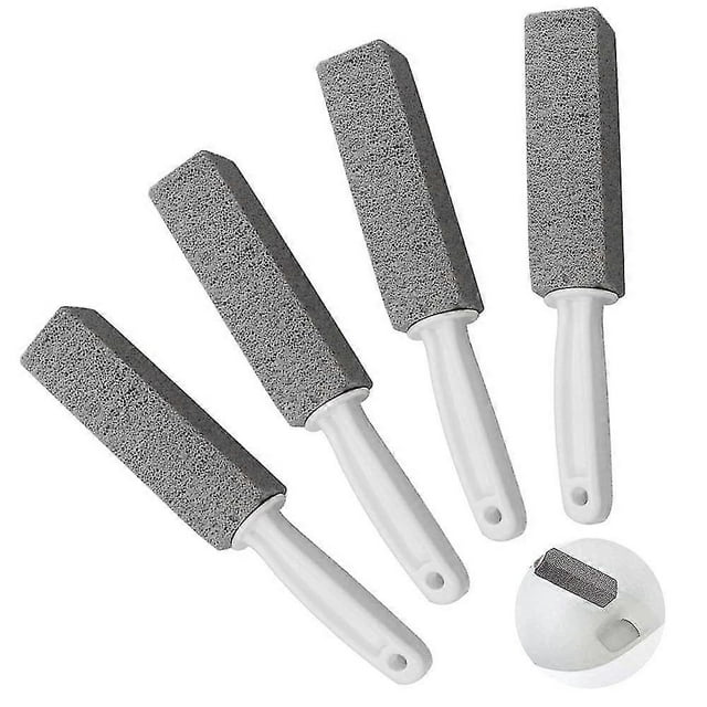 Pumice Cleaning Stone With Handle, Toilet Bowl Ring Remover Cleaner Brush Stains And Hard Water Ring Remover Rust Grill