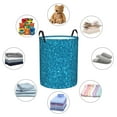thumbnail image 6 of Daiia blue Glitter Laundry Hamper With Handles Large Storage Basket/Toy Organizer/Dirty Clothes Collapsible Waterproof For College Dorms, Bedroom,Bathroom, 6 of 8