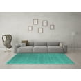 thumbnail image 3 of Ahgly Company Indoor Round Abstract Turquoise Blue Contemporary Area Rugs, 7' Round, 3 of 4