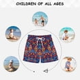 thumbnail image 6 of FORMRS Boys Swim Trunks Quick Dry Mesh Liner Boardshorts Sizes XS-XL, Red Geometric Eagle, 6 of 7
