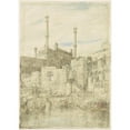 thumbnail image 2 of Marius Bauer 18x24 Black Ornate Framed Double Matted Museum Art Print Titled: Ganges at Benares (C. 1877 - C. 1932), 2 of 5