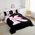 thumbnail image 5 of Feelyou Monogrammed K Bedding Twin Comforter Set, Initial Letter Down Comforter, Pink Bow Reversible Comforters & Duvets, Super Cozy Bedroom Decor, 2-Piece, 5 of 8