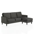 thumbnail image 2 of CosmoLiving Strummer Reversible Sectional Sofa Couch, Charcoal Gray, 2 of 11