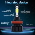 thumbnail image 3 of IVBDQV H11/H9 LED Headlight Bulbs For Buick LaCrosse 2005-2013 High/Low Beam 6000K Bright White, 3 of 13
