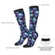 thumbnail image 4 of Balery Skull purple flower Calcetines novedosos Calcetines deportivos Calcetines hasta la rodilla Calcetines de algodón Calcetines originales y geniales, 4 of 6
