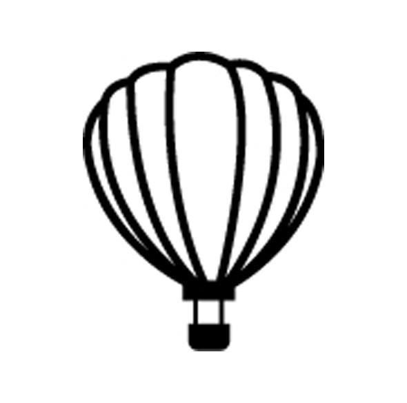 hot air balloon clipart outline of texas