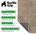 thumbnail image 3 of GORILLA GRIP Ultra Absorbent Grippy Doormat for Muddy Dog Paws, 36x24 Machine Washable Soakstopper Rugs Cleaner Floors, Bed Mat for Dirty Dogs, Indoor Entrance Door Rug Pet Bed Mats Beige, 3 of 10