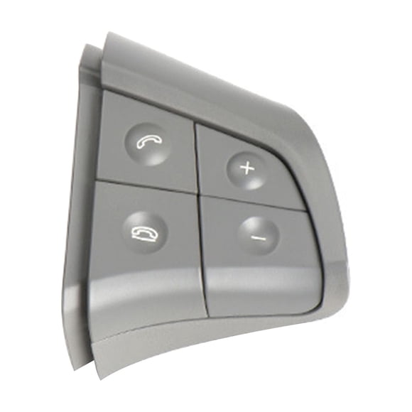 Replacement 4-Key Right-Side Steering Wheel Control Switch Button with Base, Grey ABS+PC Material, Compatible with Mercedes Benz W164 GL/ML Class (2006-2009), W251 R Class (2006-2009), W245 B Class