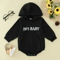 thumbnail image 2 of XDZJLR Baby Romper Babys Winter Long Sleeve Hoodie Bodysuit Clothes Solid Colour 20âS Babys Outfit Black 18-24 Months, 2 of 4