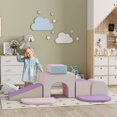 thumbnail image 2 of Qaba 7-piece Soft Play Stairs and Ramp, Foam Play Set Educational Software, 2 of 10