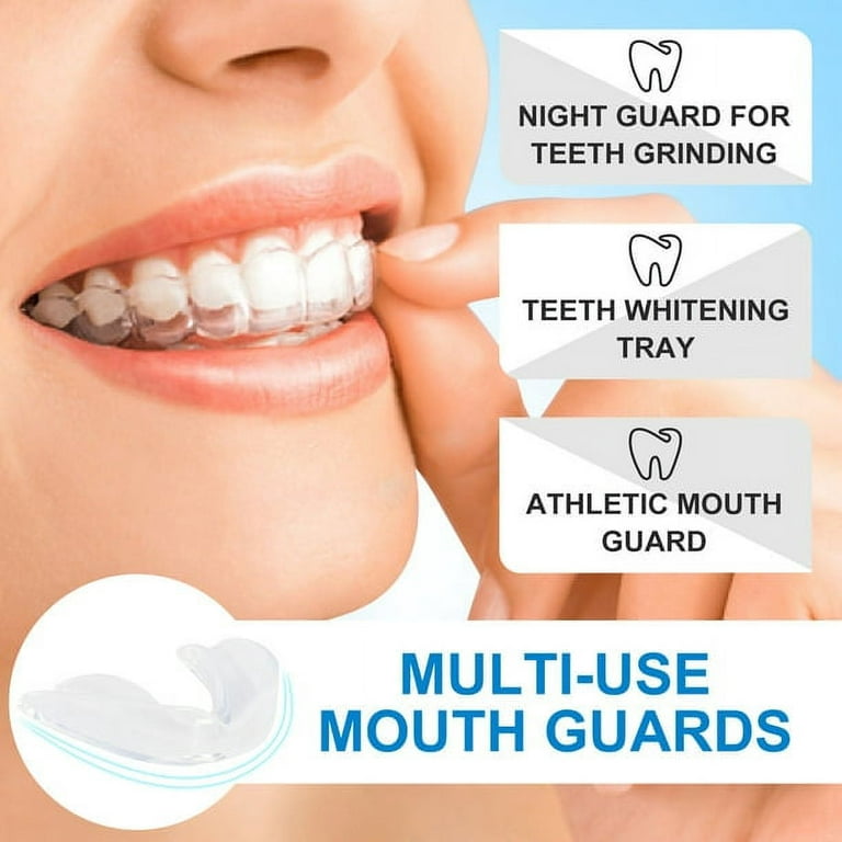 8pcs Mouth Guard For Grinding Teeth, Anti Grinding Bite Guard Moldable  Dental Night Guards For Clenching Teeth At Night, 2 Size