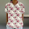 thumbnail image 2 of Chemise Ample à Manches Courtes Imprimée Décontractée Mode pour Femmes, 2 of 8