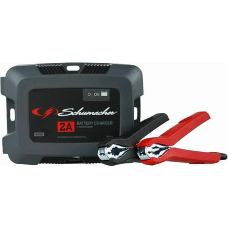 Schumacher SC1588 2A 6V/12V Fully Automatic Battery Charger and Maintainer - for Motorcycle, Power Sports, and car Batteries