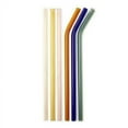 thumbnail image 3 of Kikkerland Reusable 8" Colored Glass Straws - Set of 6 with Cleaning Brush, 3 of 4