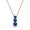 Blue Sapphire, variant on Cubic Zirconia Round 3-Stone Journey Sterling Silver Slide Pendant Necklace
