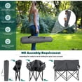 thumbnail image 4 of Foldable Camping Chair Double Seat for 2 Persons Portable Large Outdoor Fishing Hiking Travel Picnic Beach Lawn  with Storage Bag Grey, 4 of 6