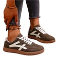 thumbnail image 6 of Casual Sneakers for Women Lightweight Lace Up Tennis Shoes | Non-slip Lace Up Fashion Sneaker, Round Toe Retro Walking Shoes, 2026 Trendy Comfortable Trainers, 38, 6 of 7
