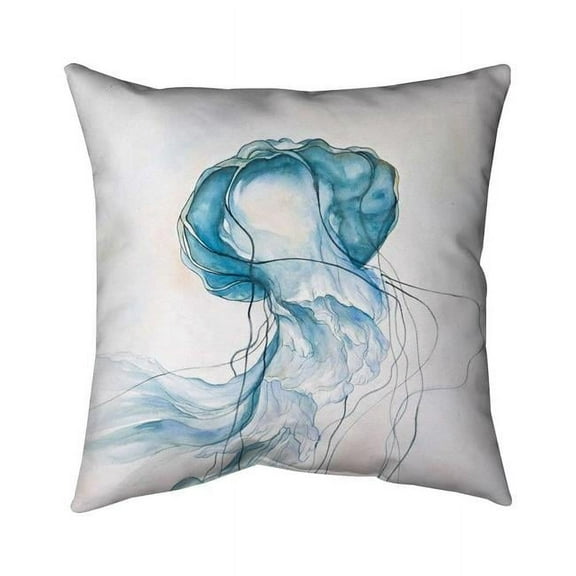Begin Home Decor 5541-2626-AN271 26 x 26 in. Jellyfish Moving-Double Sided Print Indoor Pillow