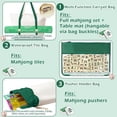 thumbnail image 6 of AOMRCOL Empty Mahjong Tile Bags Set for Tiles and Racks,Canvas Tote Bag with Mat Holder Accessories Organizer,Portable Mahjong Case Drawstring Protective Sleeve for Rack Pushers,Green, 6 of 7