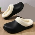 thumbnail image 4 of Garden Clogs Fuzzy Slippers for Women Men Winter Warm Non Slip Nursing Chef Mules with Plush Lined Indoor Outdoor Slip on House Shoes, 4 of 7