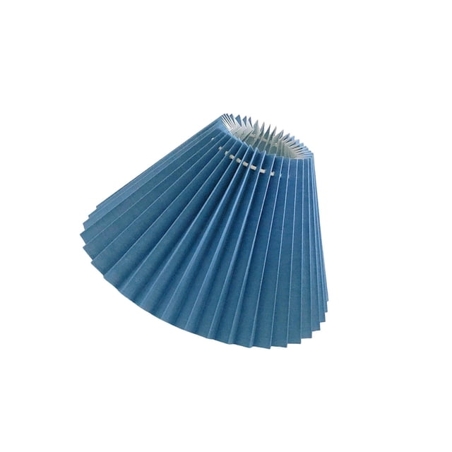 facefd Pleated Lampshade Cloth Table Ceiling Light Shade Pleated Desk Lamp Shade Bedroom Fabric Blue