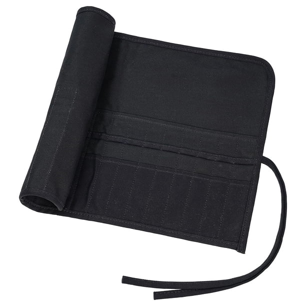 Soporte para Pinceles, Estuche Enrollable para Pinceles para Artista, AcríLico, óLeo, Acuarela, Soportes para Pinceles, 30 Ranuras, Negro