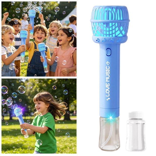 Tong Machine Wand Automatic Hole Blower Handheld Light Up Maker Leak Proof Fliipp Design Entertainment Device With 90ml Solution Bottle