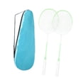 thumbnail image 3 of 2 raquetas de bádminton, juego de bádminton, raquetas de repuesto portátiles con funda de transporte Raquetas de color verde claro, 3 of 8