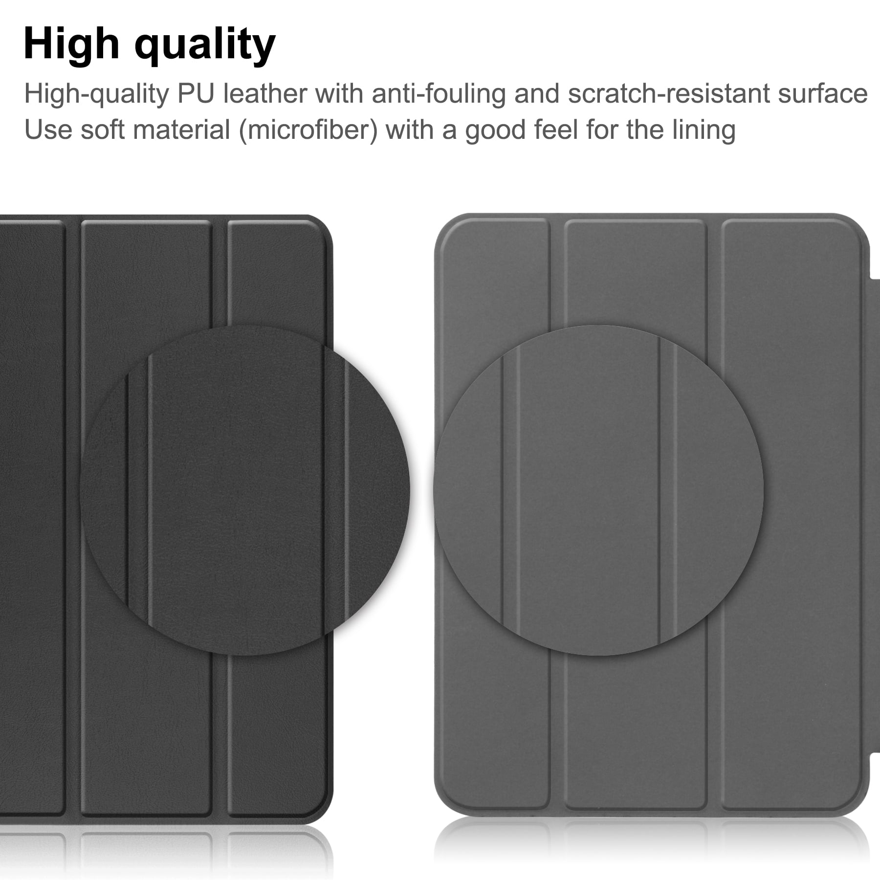 Feishell Fit for Apple iPad 10th Gen 10.9 inch 2022 Smart Case, Built-in Pencil Holder,Auto Sleep/Wake,Luxury PU Leather Magnetic Flip Tri-fold Stand Slim Thin Protective Cover,Black